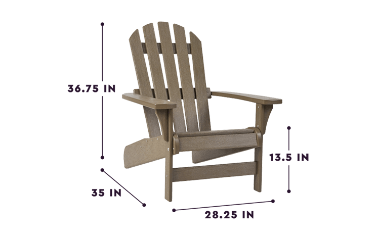 Premium Tahoe Brown Outdoor Adirondack Chair - Keter